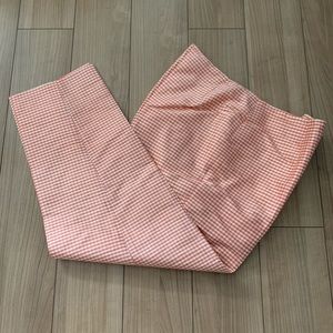 🍁 Ann Taylor Orange & White Gingham Cropped Pants